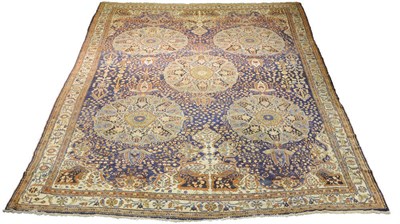 Lot 1351 - A Fine Bakhtiari Carpet West Persia The deep indigo field with five large roundel medallions...