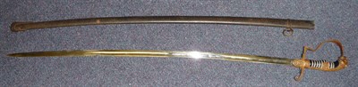 Lot 218 - A German Third Reich Army Sword, the 81cm single edge fullered steel blade stamped with maker's...