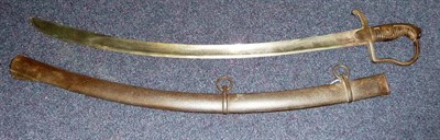 Lot 233 - A German 1796 Pattern Cavalry Sword, with 82cm single edge broad fullered curved steel blade, steel