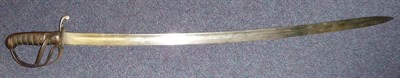 Lot 237 - An 1821 Pattern Cavalry Trooper's Sword, with 86cm single edge fullered steel blade etched with...