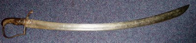 Lot 239 - A 1796 Pattern Light Cavalry Trooper's Sword, with 82cm single edge broad fullered steel blade, the