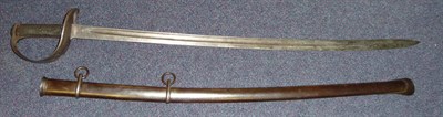 Lot 242 - An 1882 Pattern Cavalry Trooper's Sword, with 87.5cm single edge broad fullered steel blade,...