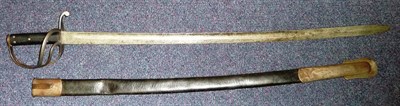 Lot 245 - An 1853 Pattern Indian Cavalry Trooper's Sword, the 82cm single edge broad fullered steel blade...