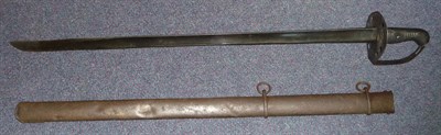 Lot 261 - A 1796 Pattern Heavy Cavalry Trooper's Sword, the 86cm single edge fullered steel blade signed...