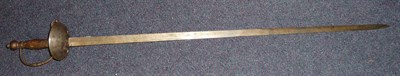 Lot 264 - An 18th Century Spanish Rapier, the 80cm single edge steel blade stamped TOLEDO on the back...