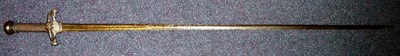 Lot 265 - A 17th Century Continental Pillow Sword, the 85.5cm double edge steel blade with narrow fuller...