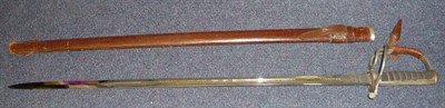 Lot 267 - A George V 1821 Pattern Sword to the Army Service Corps, the 89cm single edge fullered steel...