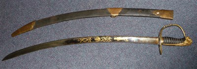 Lot 268 - A George III 1803 Pattern Infantry Officer's Sword, the 73cm single edge curved steel blade...