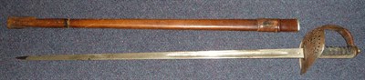 Lot 270 - A George V 1897 Pattern Royal Marines Sword, the 81cm single edge plated steel blade etched...