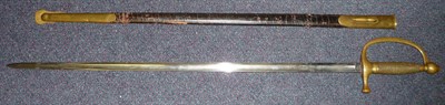 Lot 271 - A US Model 1840 Musician's Sword, the 71cm single edge fullered steel blade stamped U.S....