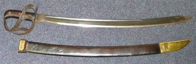 Lot 294 - A 20th Century Dutch Klewang by Hembrug, 62cm single edge blued steel blade with broad fuller...