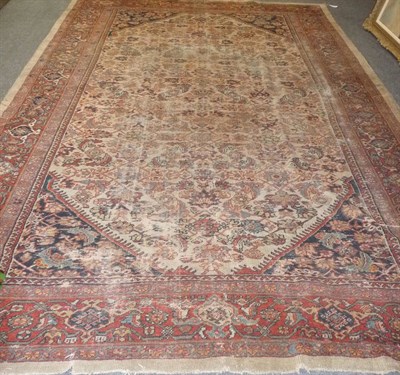 Lot 1360 - Sultanabad Carpet West Persia The cream field with an allover Herati design framed by spandrels and