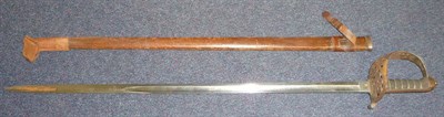 Lot 307 - A George V 1895 Pattern Infantry Sword, the 88cm single edge fullered steel blade etched with Royal