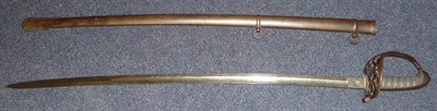 Lot 310 - A Victorian 1845 Pattern Rifle Volunteer's Sword, the 83cm single edge fullered steel blade...