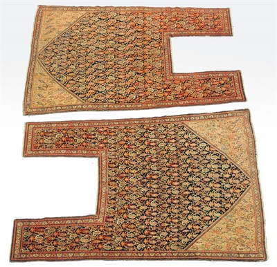 Lot 1362 - A Pair of Malayir Horse Covers West Persia Each with a boteh lattice field enclosed by pale...