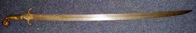 Lot 329 - A 19th Century Turkish Kilij, the 82.5cm single edge steel blade with two narrow fullers to the top