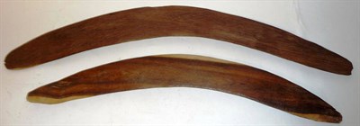 Lot 345 - An Early Australian Aborigine Boomerang (Fighting Stick), each side with groove carved...