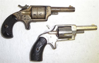 Lot 426 - Two American Five Shot Rim Fire Revolvers, one stamped HOPKINS & ALLEN M'F'G CO "DICTATOR", the...