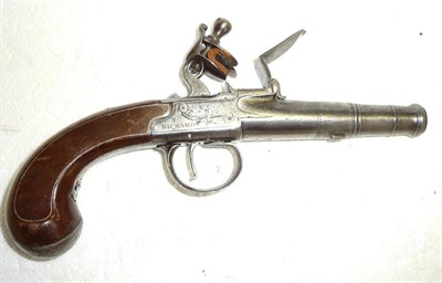 Lot 439 - A `Queen Anne' Flintlock Pistol by T Richards of London, the 8cm turn-off cannon barrel with London