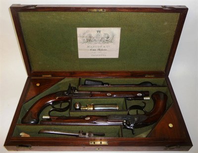 Lot 442 - A Good Pair of 19th Century Duelling/Officer's Percussion Cap Pistols by Joh and Kuchenreuter,...