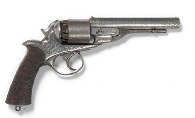 Lot 455 - A Mid 19th Century 80 Bore Five Shot Double Action Percussion Revolver by George H Daw, 57,...