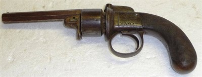 Lot 467 - A 19th Century Six Shot Percussion Cap Transitional Revolver by Boston of Wakefield, with 11cm...