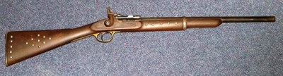 Lot 473 - A Victorian  Enfield Snider Carbine, the 51cm steel barrel with various proof marks, the front...