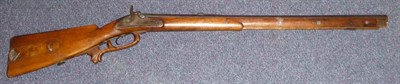 Lot 476 - A 19th Century German Percussion Cap Sporting Gun, the 68cm steel barrel engraved T.G.S. on the top