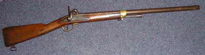 Lot 477 - A 19th Century French Percussion Cap Carbine, the 59.5cm steel barrel stamped CJ 17-6 1831,...