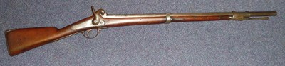 Lot 496 - A 19th Century Belgian Percussion Cap Carbine, the 75cm steel barrel stamped ID 8324, plain...