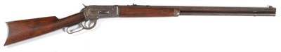 Lot 503 - A US Winchester Model 1886 Repeating Rifle .38-56 W.C.F. Calibre, the 71cm octagonal steel...