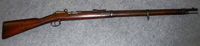 Lot 513 - A Mauser Commercial Model 71/84 11mm Service Rifle, the 81cm steel barrel with hinged ladder sight