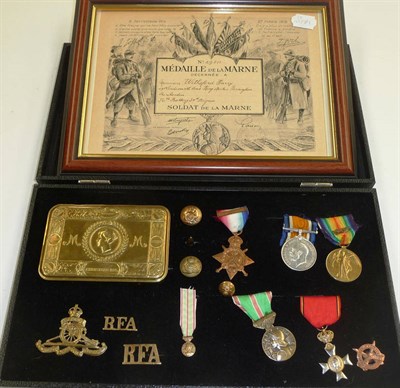 Lot 3 - A First World War Mons Group of Five Medals, awarded to 71093 GNR.H.WITHEFORD. R.F.A.,...