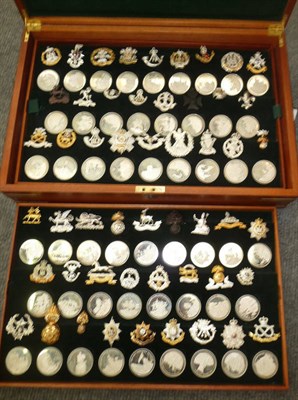 Lot 12 - Great British Regiments:- A Modern Collection of Sterling Silver Proof Medals by the Birmingham...