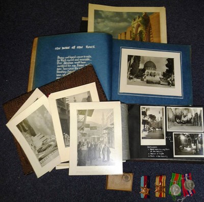 Lot 16 - A Second World War Group of Four Medals, awarded to Percy Wood, in box of issue, together with...