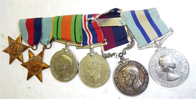 Lot 26 - A Second World War RAF Long Service Group of Six Medals, awarded to W/O. C.E. BAGNALL (510947)...