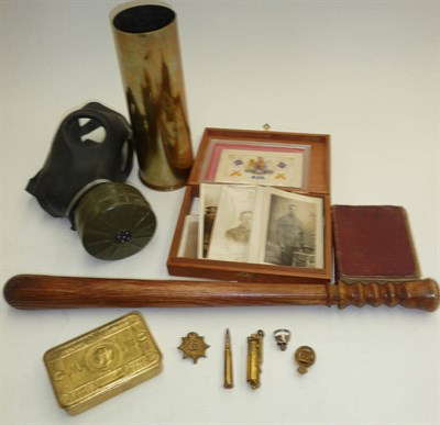 Lot 42 - A Quantity of Militaria, including a Princess Mary 1914 Christmas tin containing a packet of...