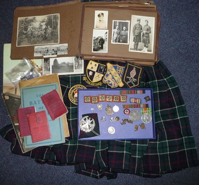 Lot 46 - A Collection of Second World War Militaria Relating to the Collins Family of Derbyshire, comprising