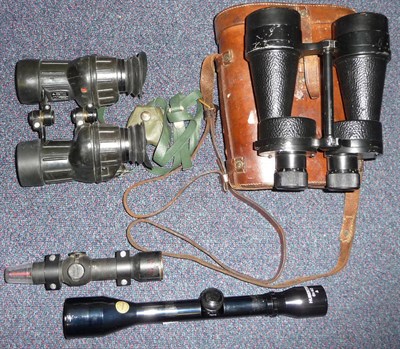 Lot 48 - A Pair of Avimo 7 x 42 Fixed Focus Binoculars, with black rubber covered body, marked with...