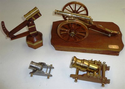 Lot 60 - A Collection of Four Precision Built Scale Models of Cannons, comprising a Napoleonic Field Gun...