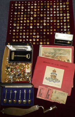 Lot 82 - A Collection of Buttons, in brass, horn and staybrite and including Army, Navy and Air Force,...