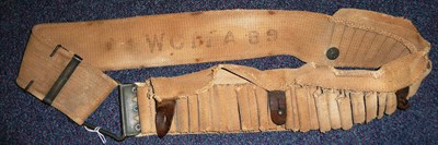 Lot 91 - A Westmorland and Cumberland Yeomanry Webbing Bandolier,  from the South African War, with...