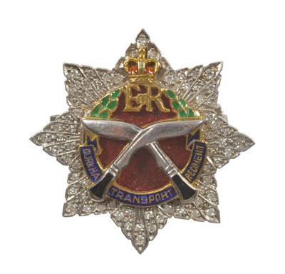 Lot 93 - Major General Patrick George Turpin C.B., O.B.E., late RASC:- a Diamond Set 9 Carat White Gold...