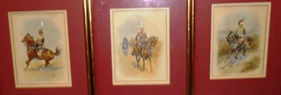 Lot 95 - English School Early 20th Century - Cavalry Officers, comprising a mounted Household Cavalry...