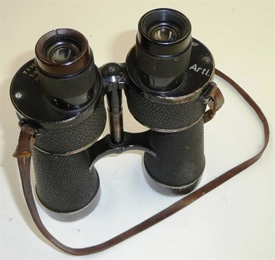 Lot 156 - A Pair of German Third Reich Kriegsmarine 7 X 50 Binoculars by Leitz, circa 1942, in black...