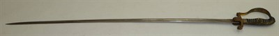 Lot 162 - A German Third Reich Army Officer's Sword, the plain 84cm single edge fullered steel blade with...
