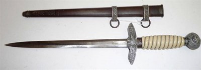 Lot 172 - A German Third Reich Luftwaffe Officer's Dagger, the steel blade with maker's logo for A.W.Jr.,...