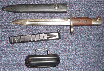 Lot 218 - A Rare British Issue No5 Knife Bayonet, to fit the Jungle carbine or the Sterling Submachine...