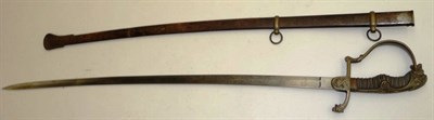 Lot 224 - An Imperial German Artillery Officer's Sword, the 83.5cm unsigned single edge fullered steel...