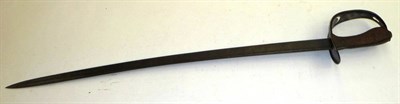 Lot 238 - An Early 20th Century Turkish Cavalry Trooper's Sword, the 84cm pipe back steel blade engraved with